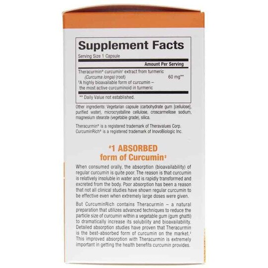 CurcuminRich Double Strength Theracurmin, NF